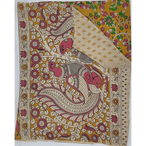 Handprinted Kalamkari Silk saree | Vinshika Boutique