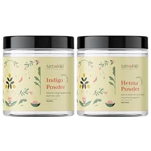 Buy Tattvalogy 100% Natural Henna Powder & Indigo Powder Combo for Hair ...