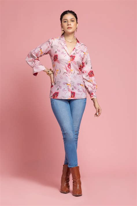 Pink Floral Printed Shirt | OCTICS – Octics