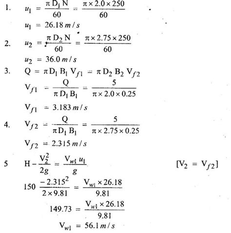 Solved Examples based on outward flow reaction turbine