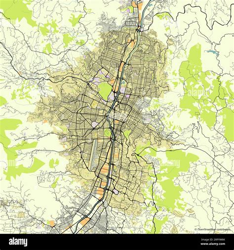 Vector city map of Medellin, Antioquia, Colombia Stock Vector Image & Art - Alamy