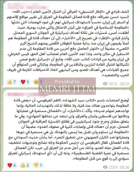 Iran-Backed Militia Leaders Leave Syria, Lebanon For Iran, Iraq | MEMRI