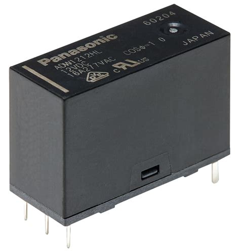 ADW1205HLW Panasonic | Panasonic PCB Mount Latching Power Relay, 5V dc ...