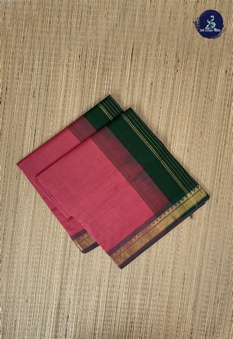 Dusty Pink Semi Silk Cotton Saree With Plain Pattern - Sri Arya Silks
