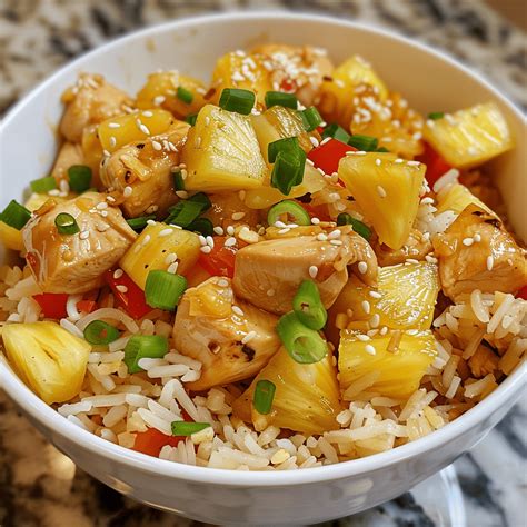 Pineapple Chicken and Rice - Delectable Recipe