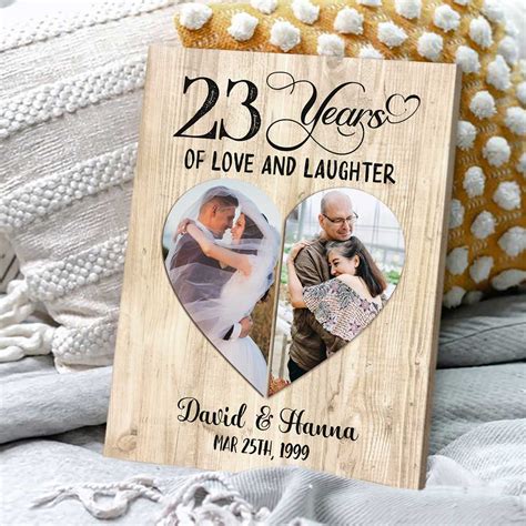 Customized 23rd Anniversary Gift Print, 23 Year Anniversary Gift For ...