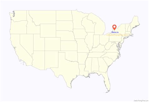 Vị trí - bản đồ thành phố Batavia, New York - Địa Ốc Thông Thái