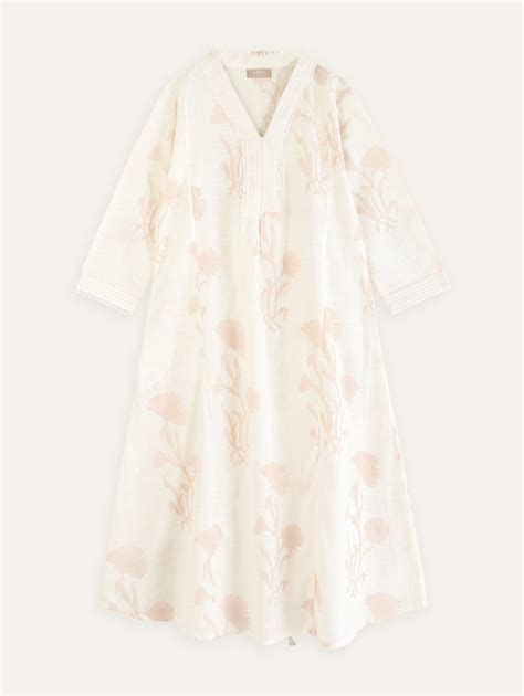 Thanusri Cotton Slub Block Printed A-Line Kurta