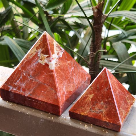 Buy Natural Red Jasper Pyramids Online — My Soul Mantra