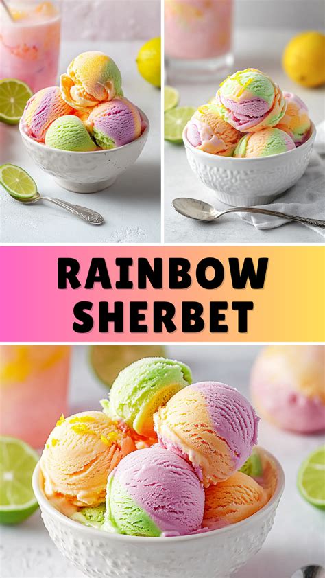 Rainbow Sherbet Treat | Sherbet recipes, Homemade ice cream, Colorful ...