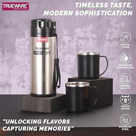AM2410 Trueware Splash Set SS Inner Mugs 2 Nos 500ml Insulated Mug 200 ...