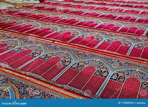 Mosque prayer carpets stock image. Image of beautiful - 119050939