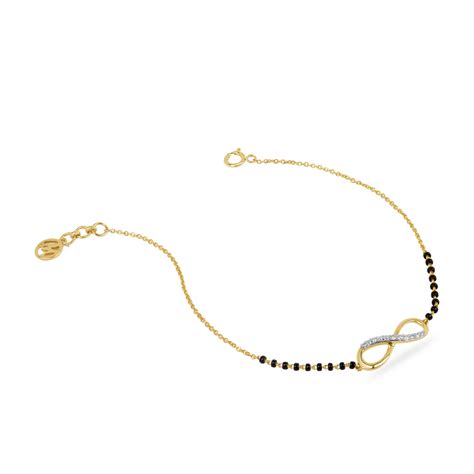 14KT Yellow Gold Diamonds-Are-Forever Mangalsutra Bracelet