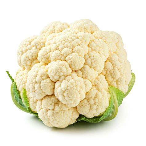 A cauliflower is shown on a white background | Premium AI-generated image