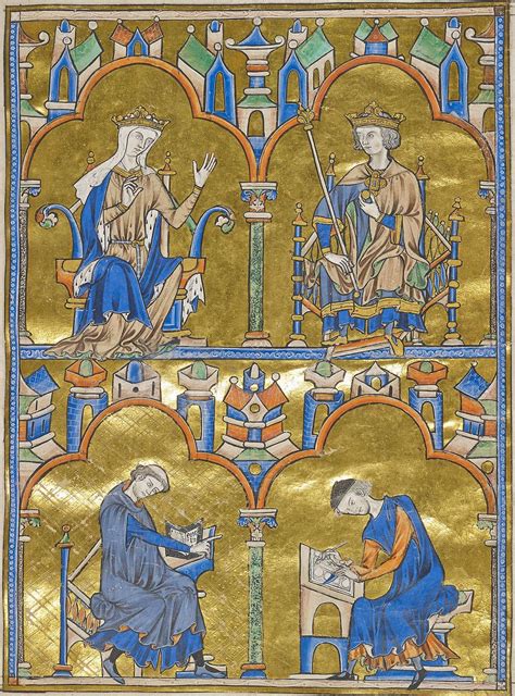 Blanche of Castile and her son King Louis IX of France from the Bible ...