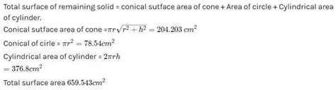 From a solid cylinder whose height is 12 cm and diameter 10 cm a ...