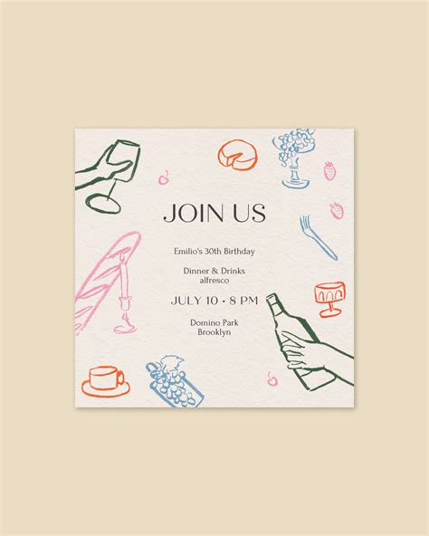 Dinner Party Invitation Template – Phthalo Ruth
