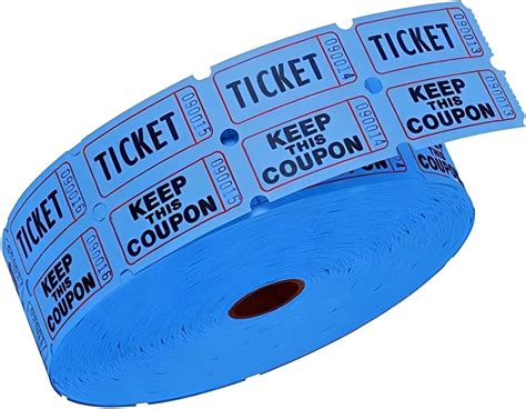 AB Max Blue Raffle Tickets Roll - 50/50 Double Tickets 500 Pieces ...