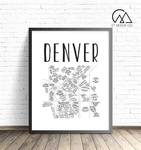 Buy Denver Brewery Map Instant Download Art Print Online in India - Etsy
