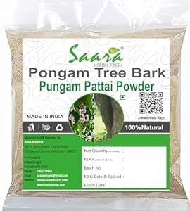 Saara HERBAL FRESH Pungam Pattai Powder, 50g, Pongamia Pinnata ...