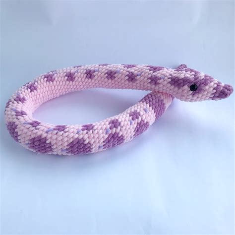 Pink Western Hognose Snake Plush , Stuffed Snake, Gift Snake, Cute ...
