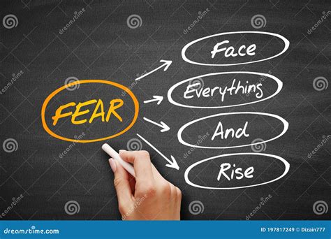 FEAR - Face Everything and Rise Acronym Stock Image - Image of ...