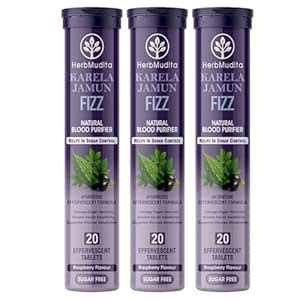 HerbMudita Karela Jamun Fizz – Natural Blood Purifier | 20 Effervescent ...