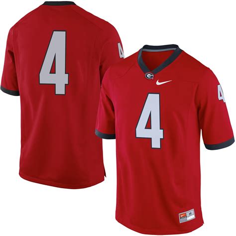 Nike No. 4 Georgia Bulldogs Red Replica Football Jersey