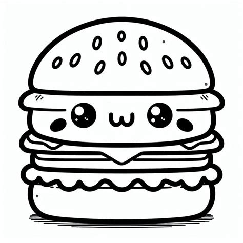 Hamburger coloring pages - ColoringLib