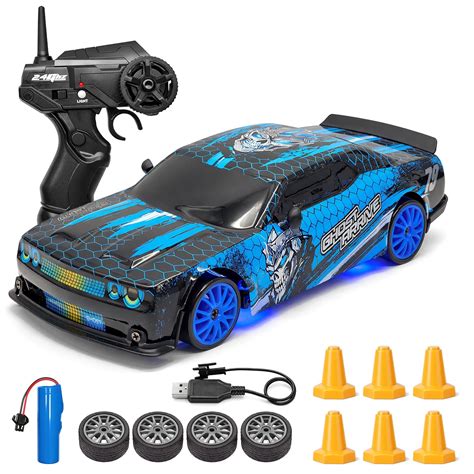 ARLUV 2.4GHz Remote Control Glowing Drift Car Toy for Kids with LED ...