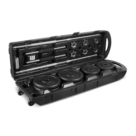 Buy The Cube Club Adjustable Cast Iron Dumbbell Sets With Portable ...