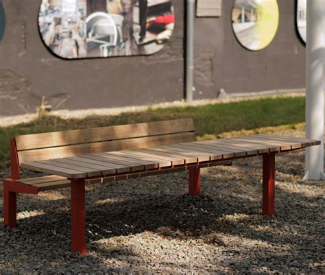 Contemporary picnic table - U4-6520 - egoé - solid wood / oiled wood ...