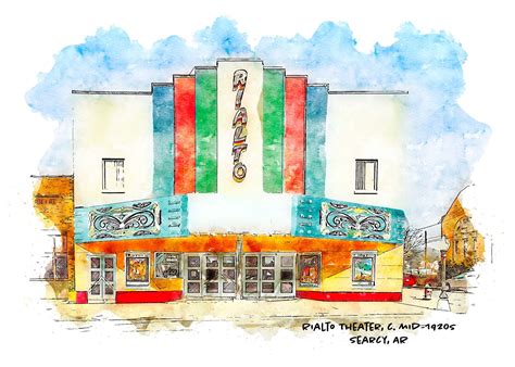 Rialto Theater, Searcy, Arkansas, Art Print — She Studios