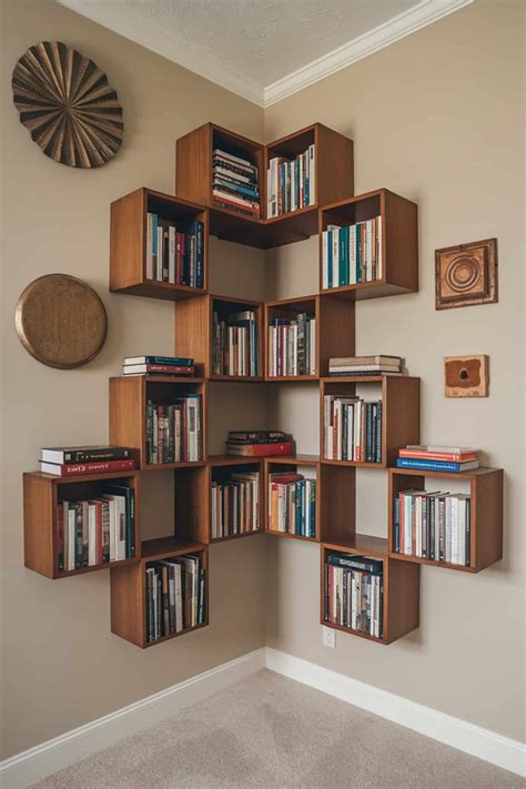 30 Inspiring Corner Bookshelf Ideas