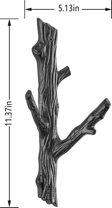 Buy Danya B. Double Cast Iron Tree Branch Coat Hook 2-Piece Set | Wall ...