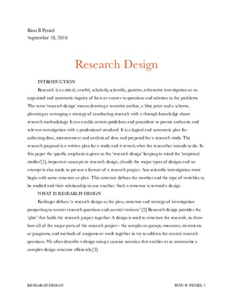 Image result for Research Design Write Up Example
