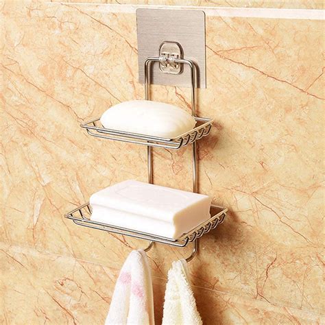 Zollyss Double Layer Soap Dish Storage Organizer Holder and Stainless ...
