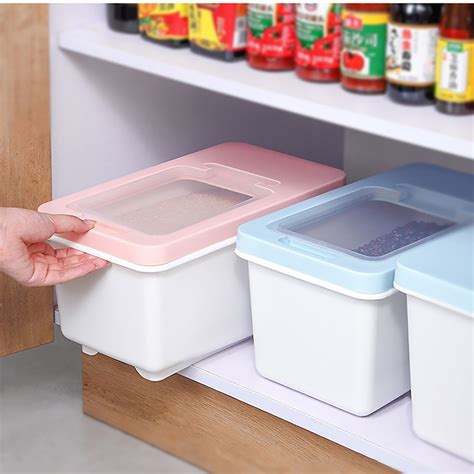 6/10Kg Multi-Function Rice Storage Box Sealed Insect-Proof Flour Boxes ...