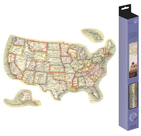 Trends International Traditional USA Map Poster Decal 18" X 24 ...