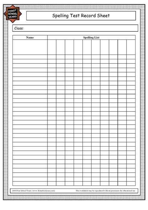 38 Printable Spelling Test Templates [Word & PDF] ᐅ TemplateLab