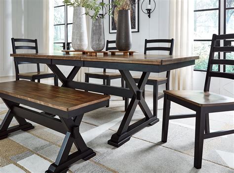 Signature Design by Ashley Wildenauer D634D2 Dining Table, 4 Chairs And ...