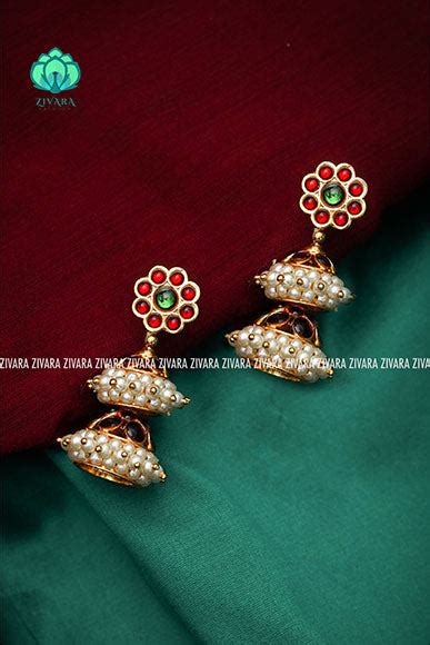 RED AND GREEN -RIYA - HANDMADE JHUMKAS - latest kemp dance jewellery c ...