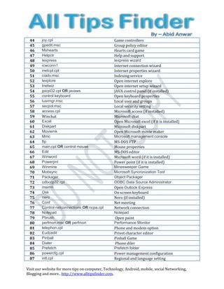 Image result for Run Command List