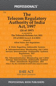 Telecom Regulatory Authority Of India Act, 1997 As Amended By Tribunals ...