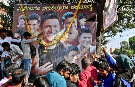 Kannada Power Star Puneeth Rajkumar's final journey | In pictures ...