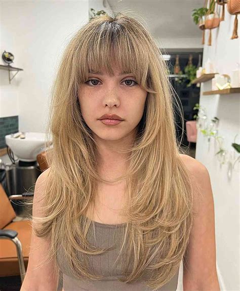 65 Best Layered Hair with Bangs for 2026 | Long thin hair, Hair styles ...