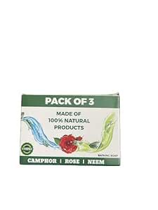 Buy NATUREGLORY'S® CAMPHOR,NEEM AND ROSE FLAVOUR SOAP (PACK OF 3)(3 * ...
