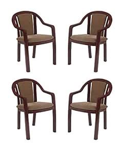 Supreme Modern Chair (Plastic, Brown, 4 Pieces) : Amazon.in: Home & Kitchen