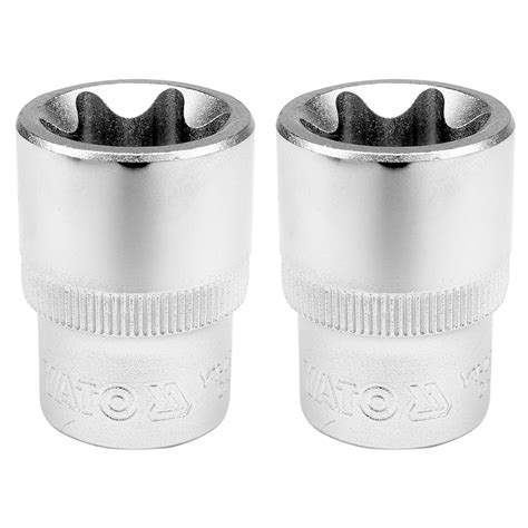 Yato combo Set of 2 Torx sockets YT-05220(E10),YT-05222(E12) with ...