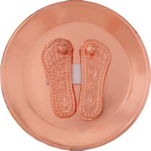 ARYA DEVA Copper Plated Lakshmi Charan Paduka Religious Footprint ...